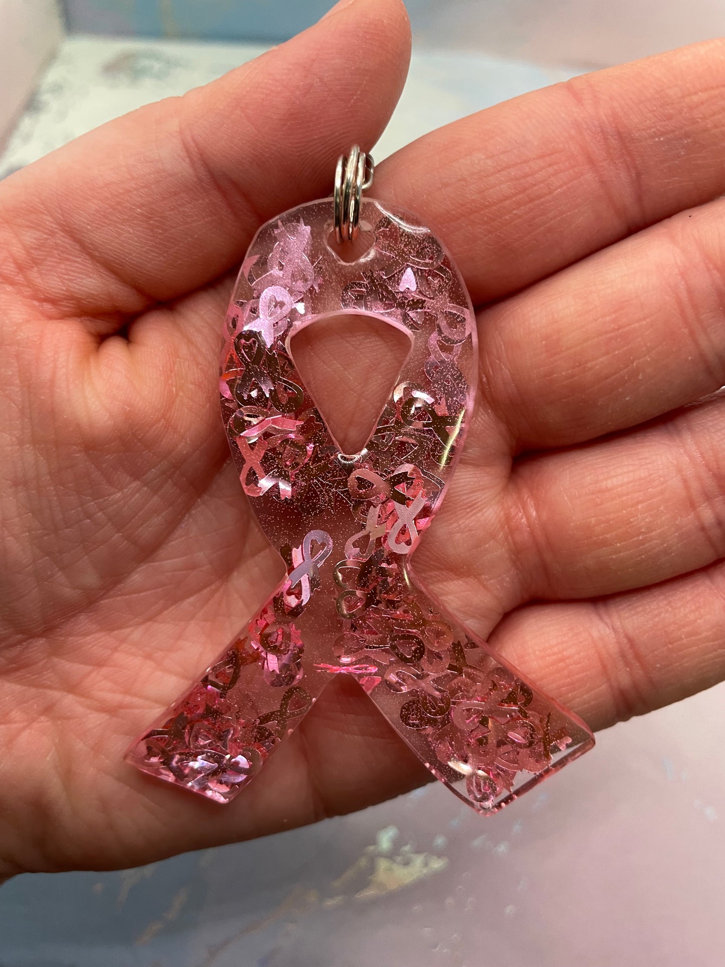 Porte-clés Ruban de Cancer