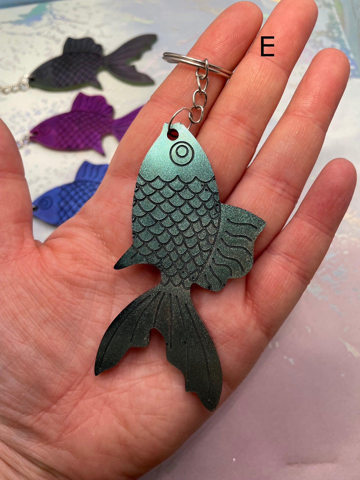 Fish Resin Keychain