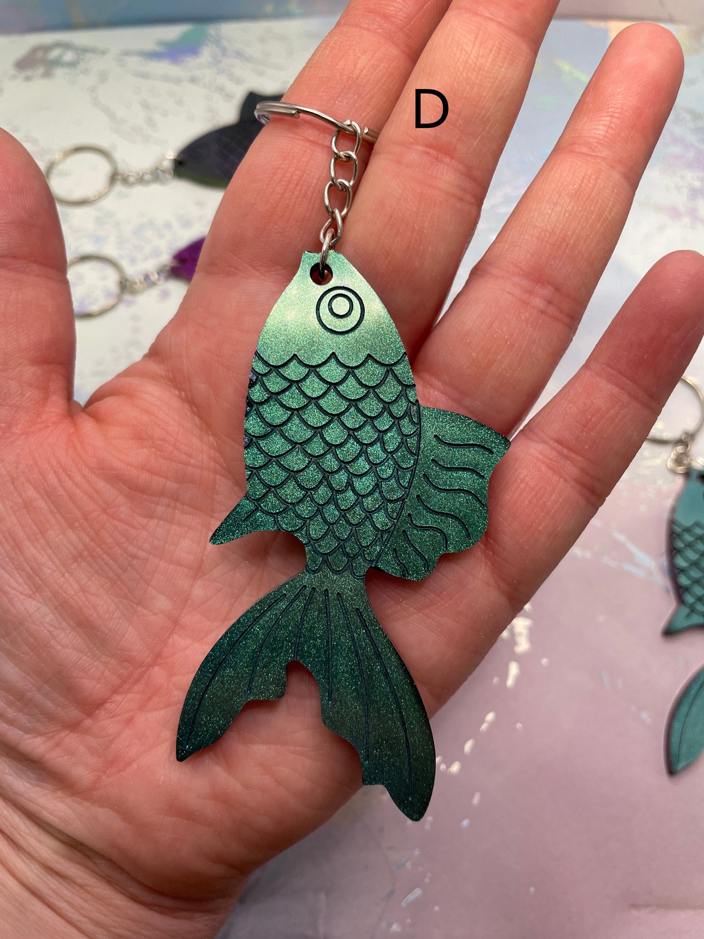 Fish Resin Keychain