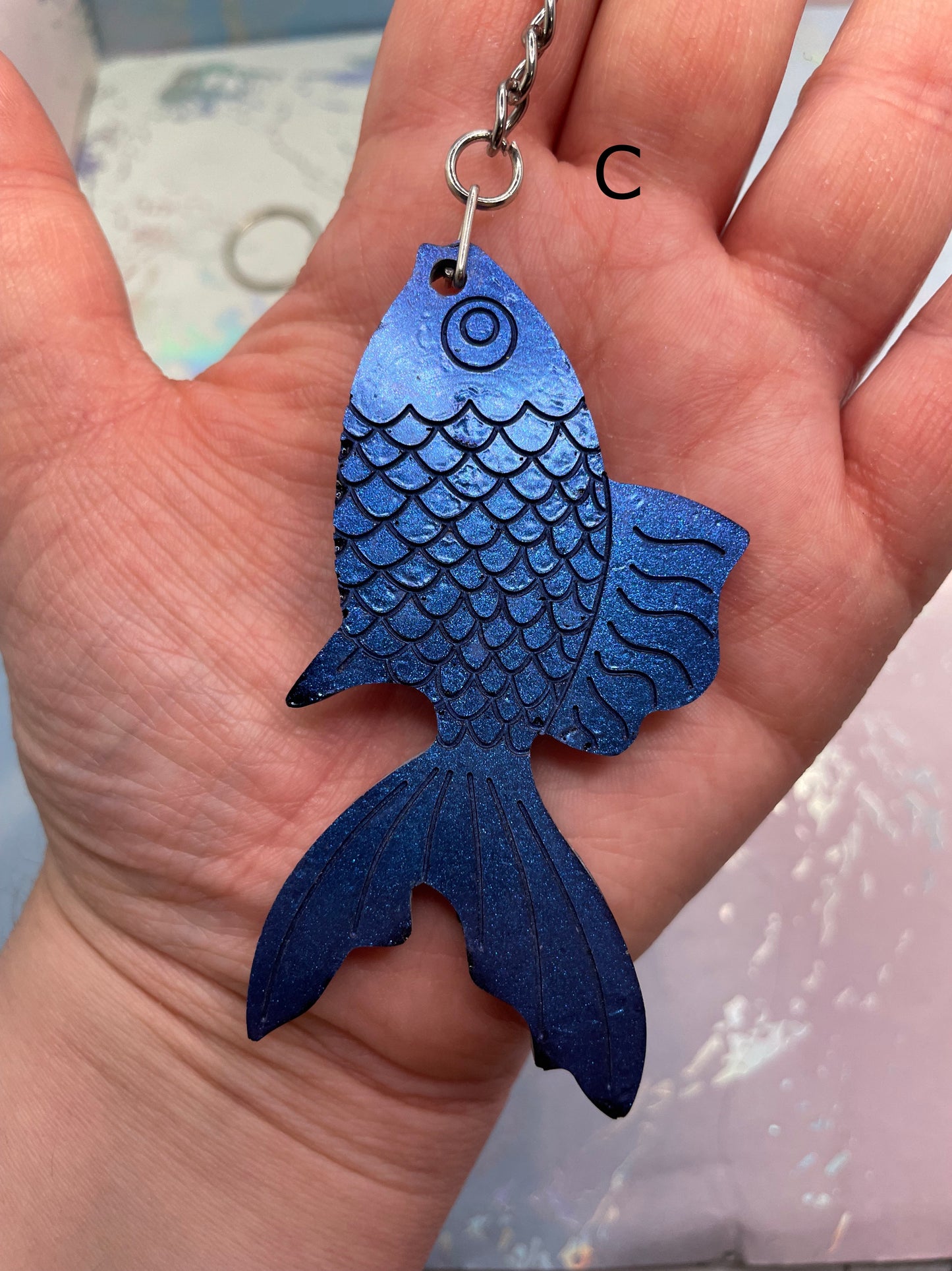 Fish Resin Keychain