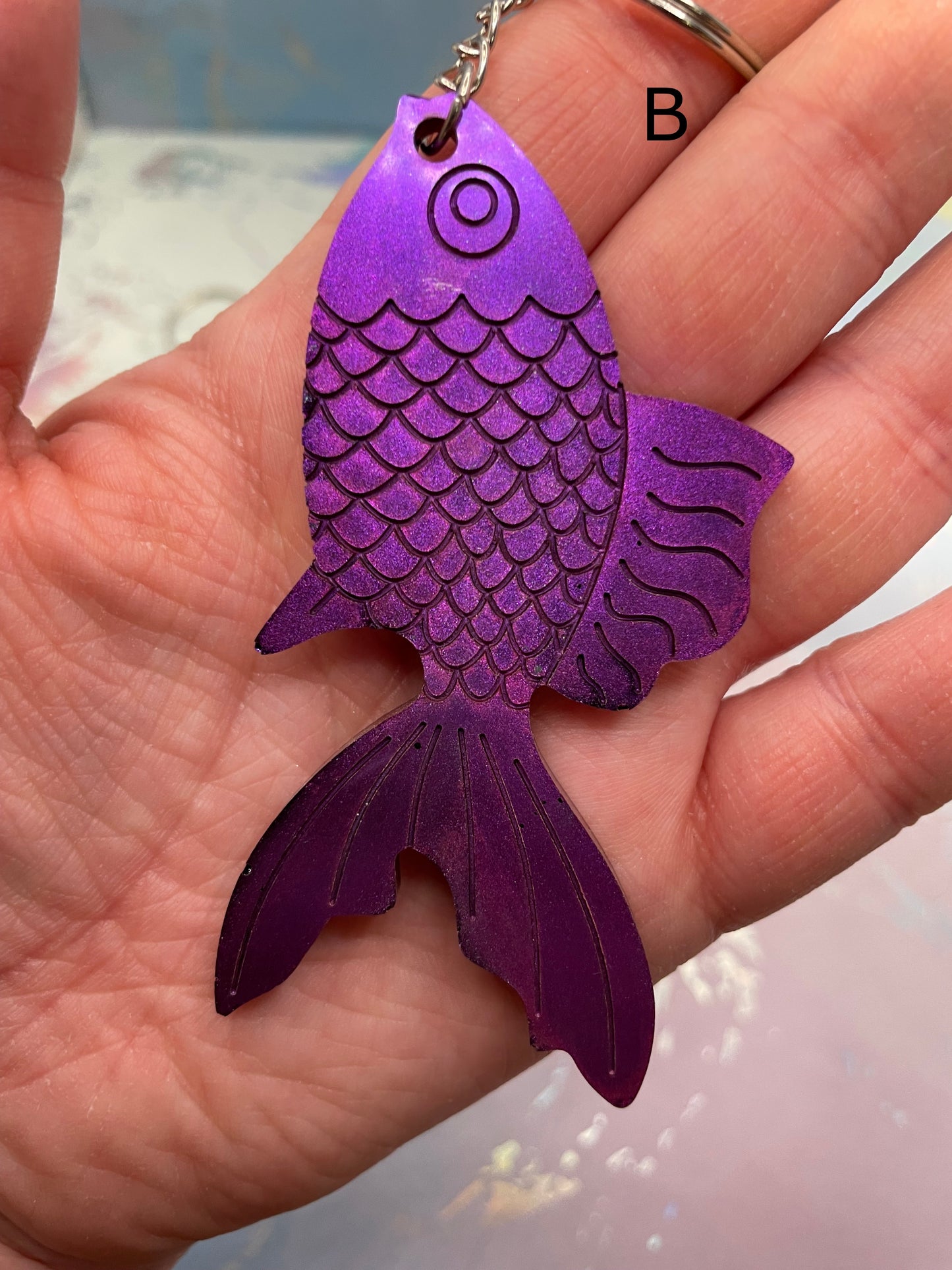 Fish Resin Keychain