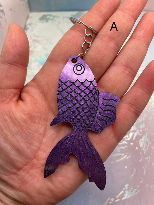 Fish Resin Keychain