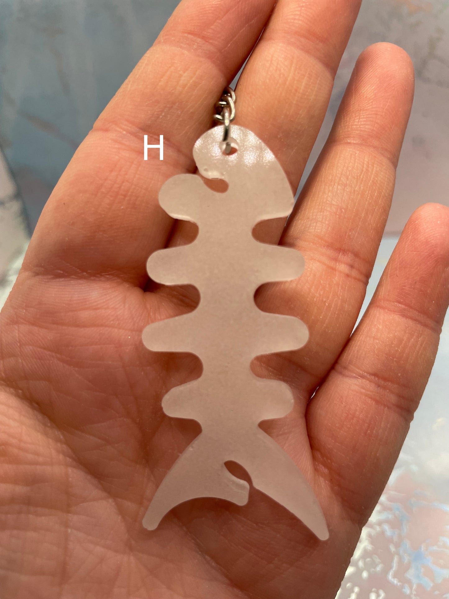 Fish Skeleton Keychain