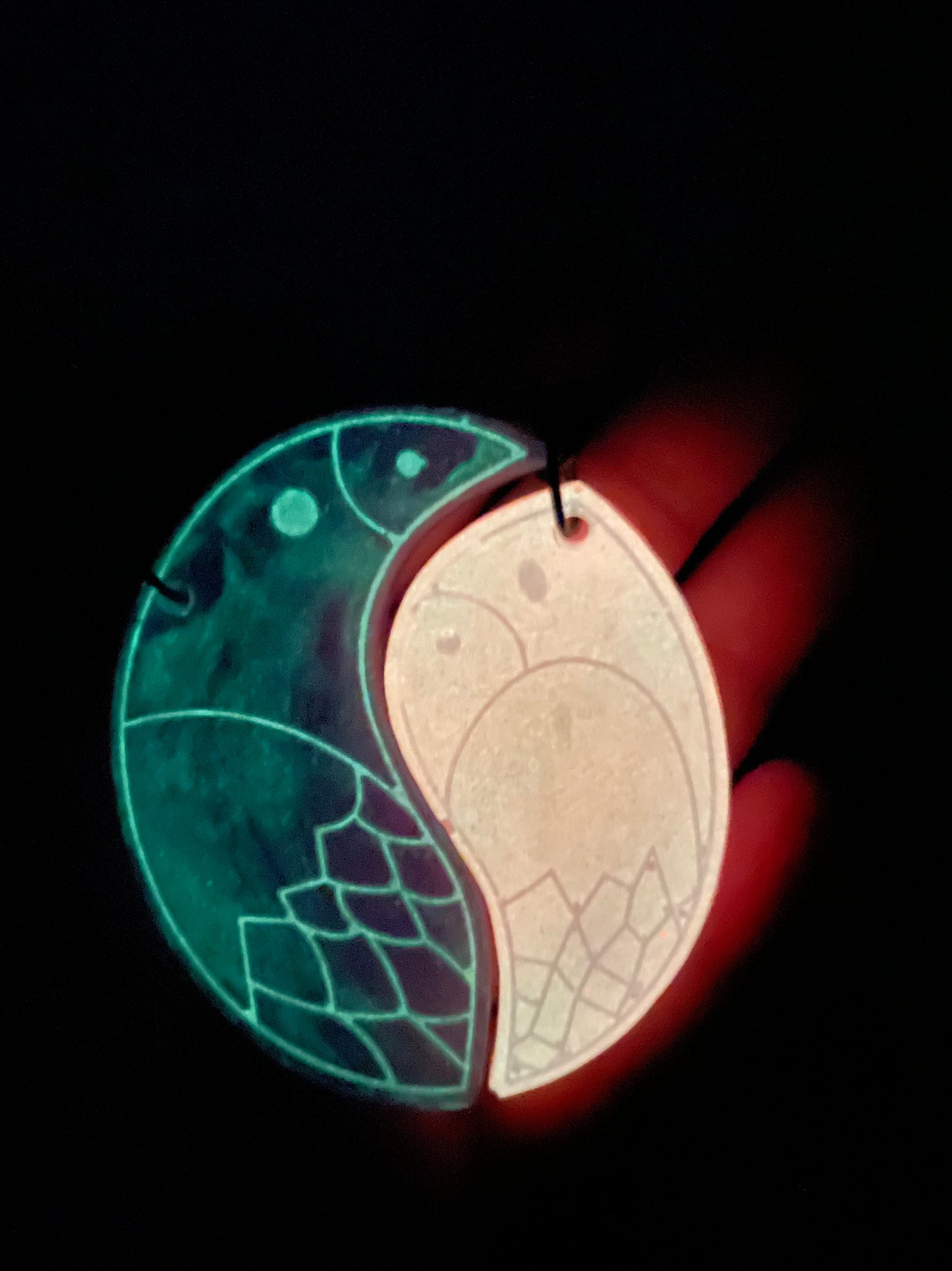 Matching Bird Keychain Set – Handmade Resin