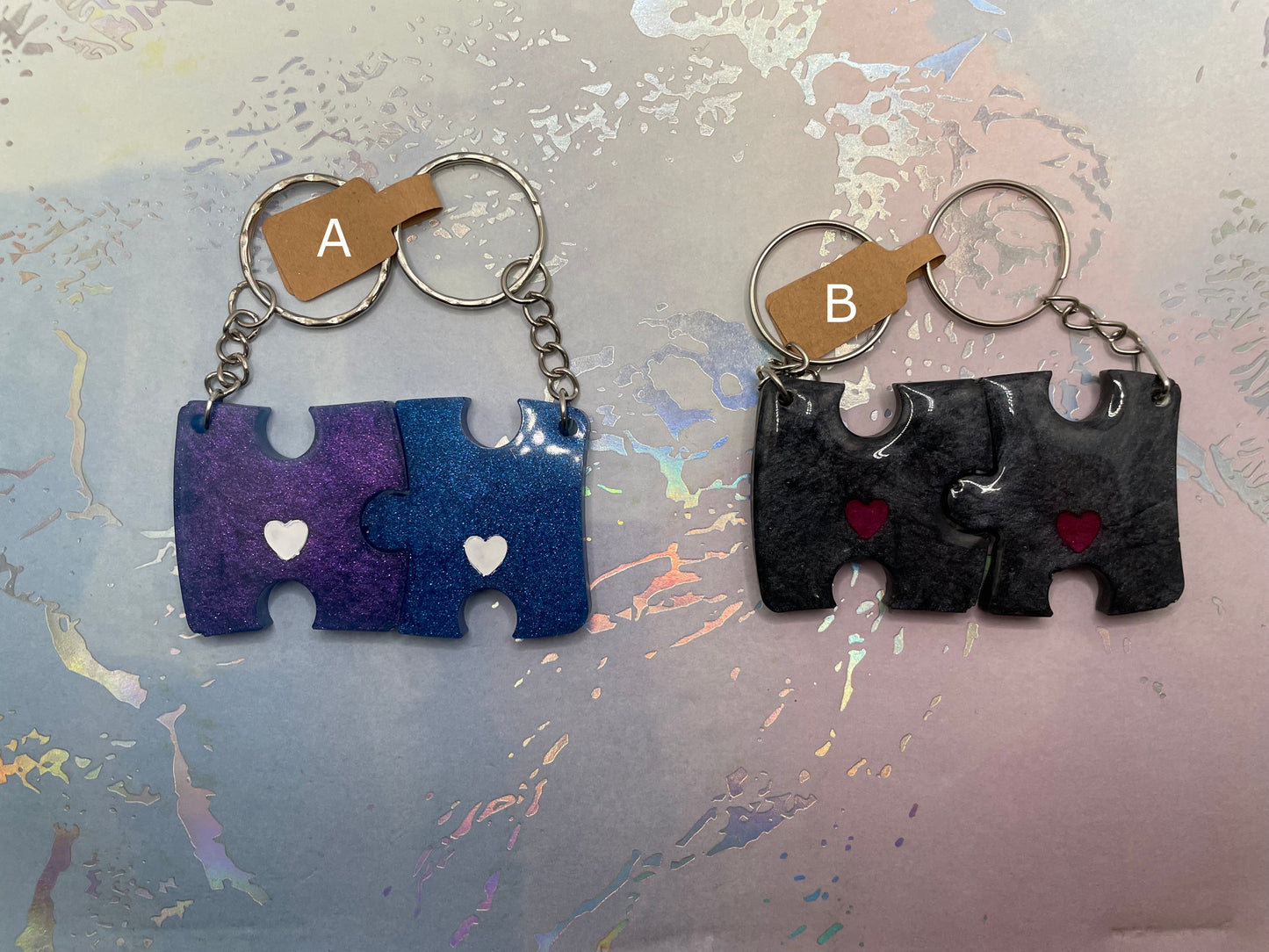 Porte-clés double en casse-tête