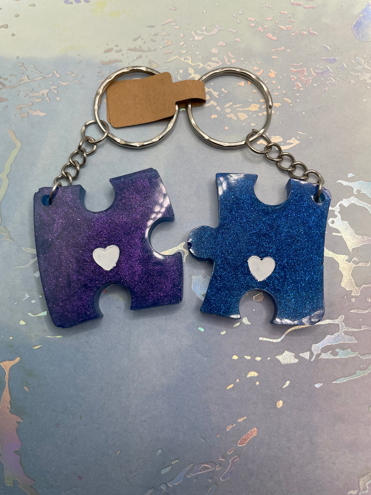 Porte-clés double en casse-tête