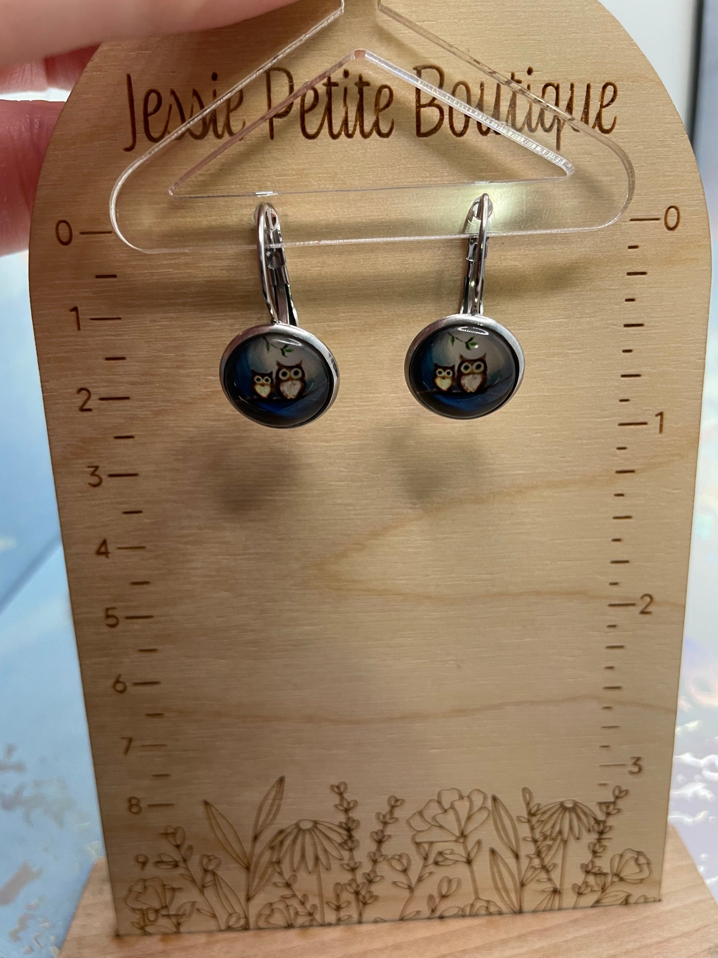 Owl Duo Leverback Earrings –Stainless Steel+Nickel Free