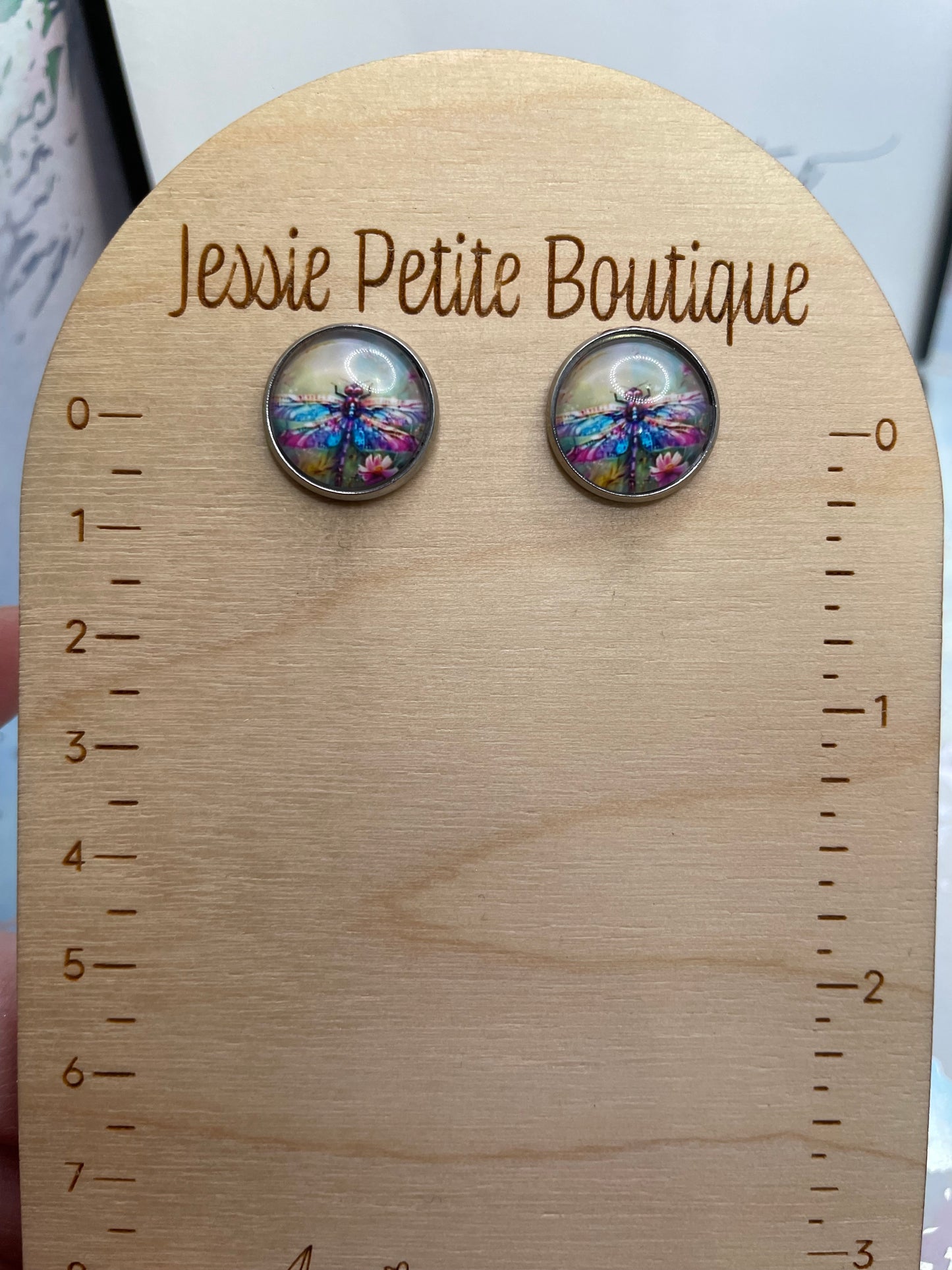 Boutons d’oreille Libellule Colorée-Acier Inoxydable+Sans Nickel