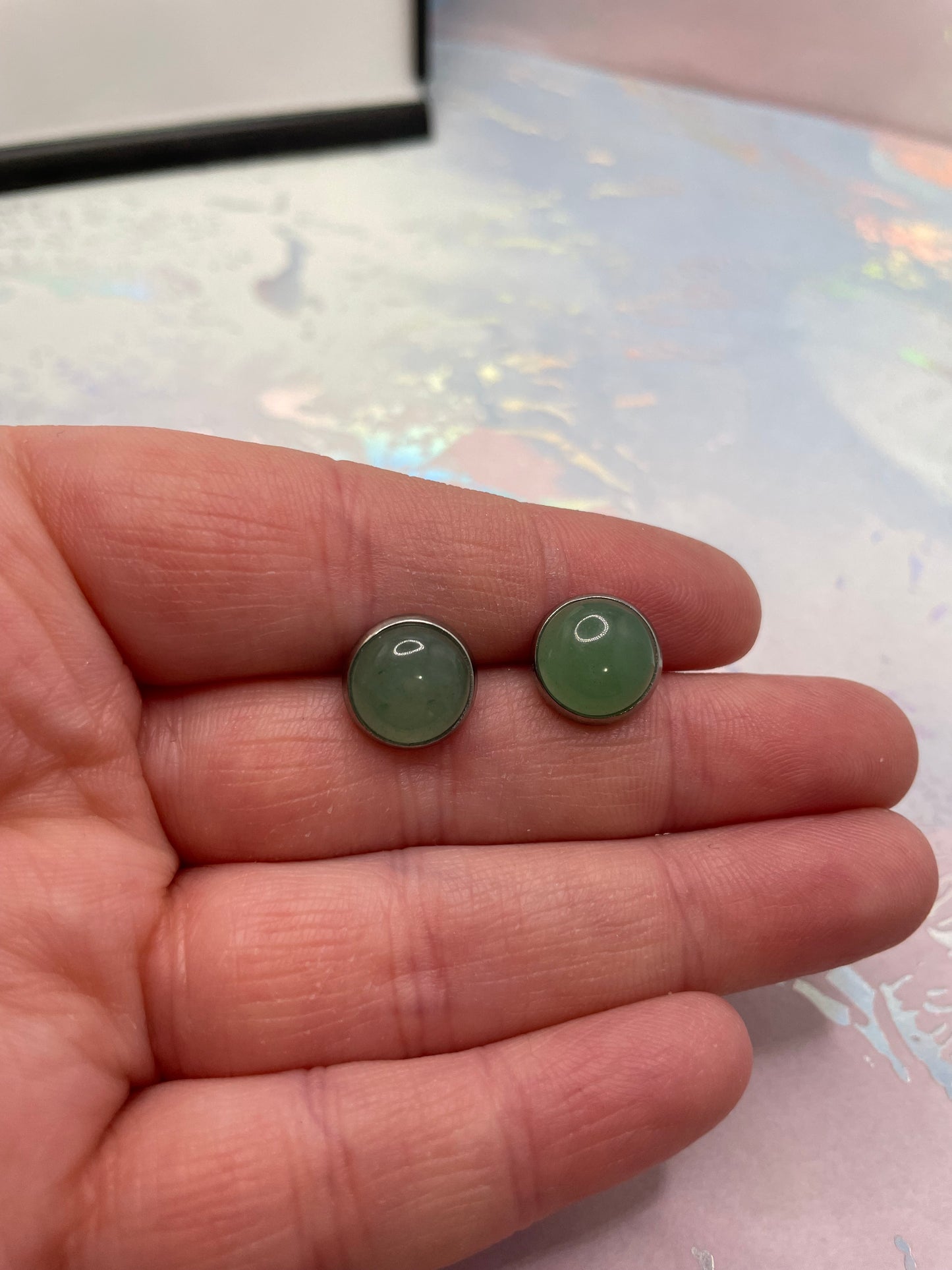 Boutons d’oreille Pierre 11mm – Acier inoxydable 