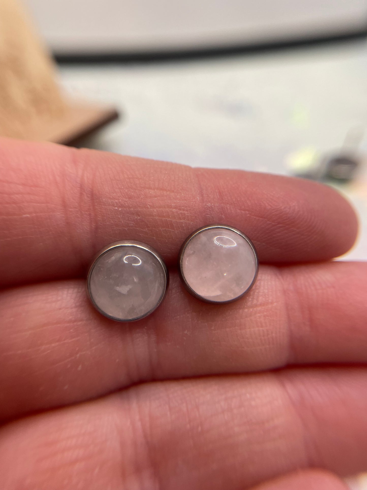 Boutons d’oreille Pierre 11mm – Acier inoxydable 