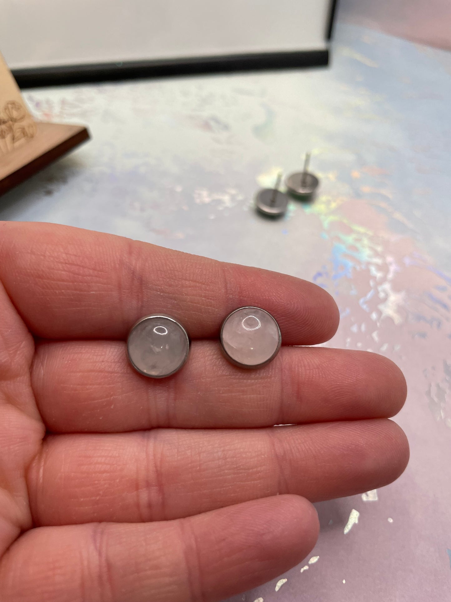 Boutons d’oreille Pierre 11mm – Acier inoxydable 