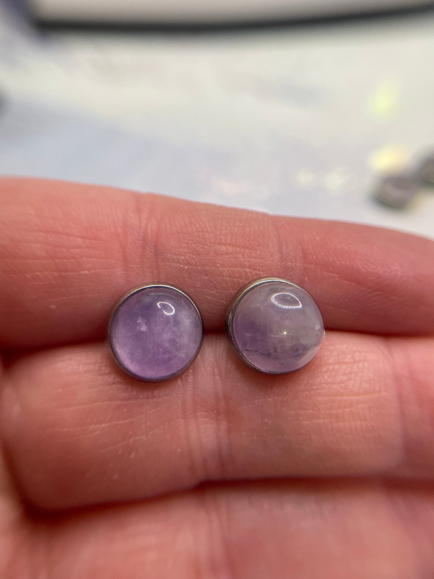 Boutons d’oreille Pierre 11mm – Acier inoxydable 