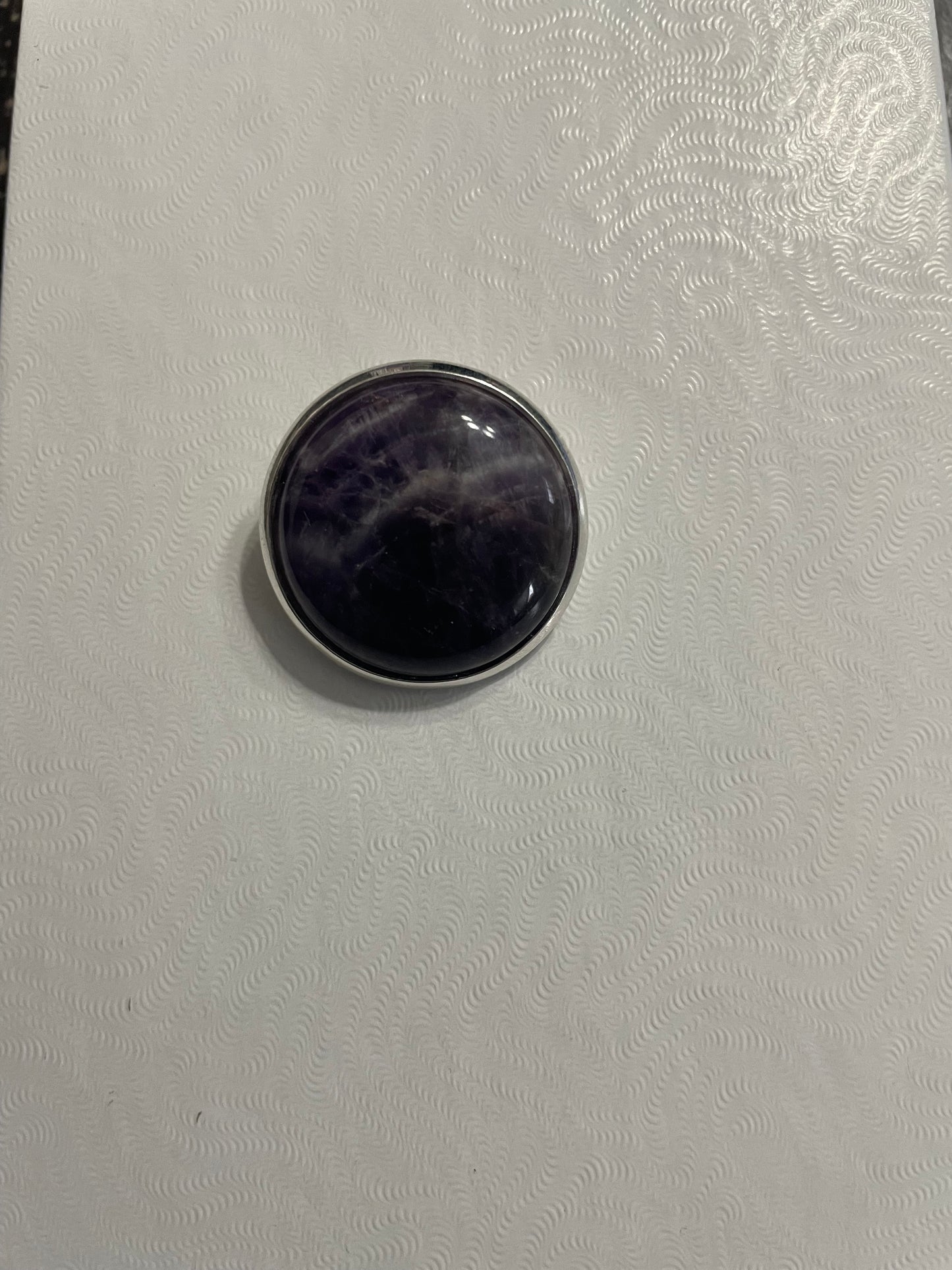 Broches Argentées en Pierres Naturelles – 25 mm