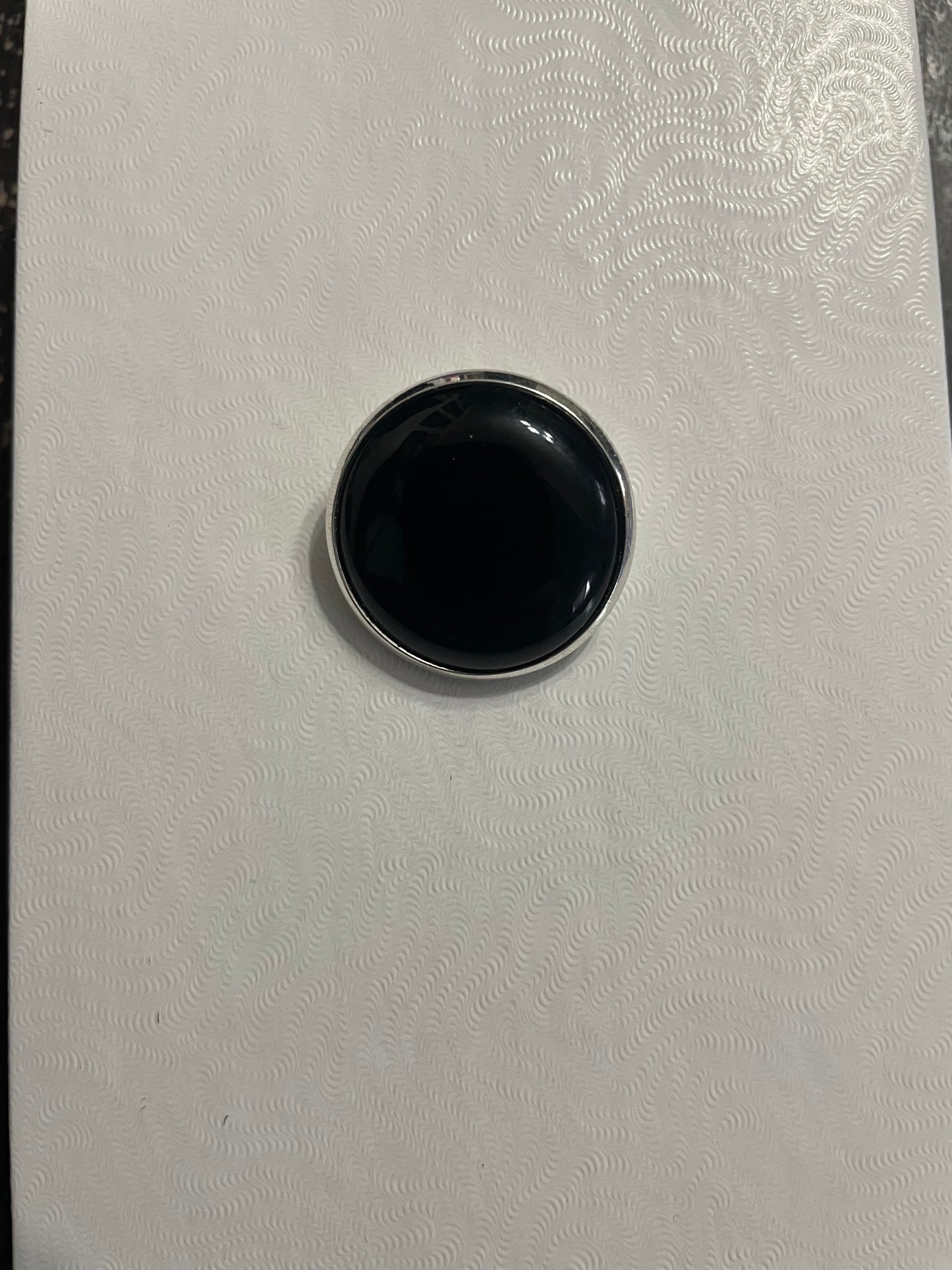 Broches Argentées en Pierres Naturelles – 25 mm