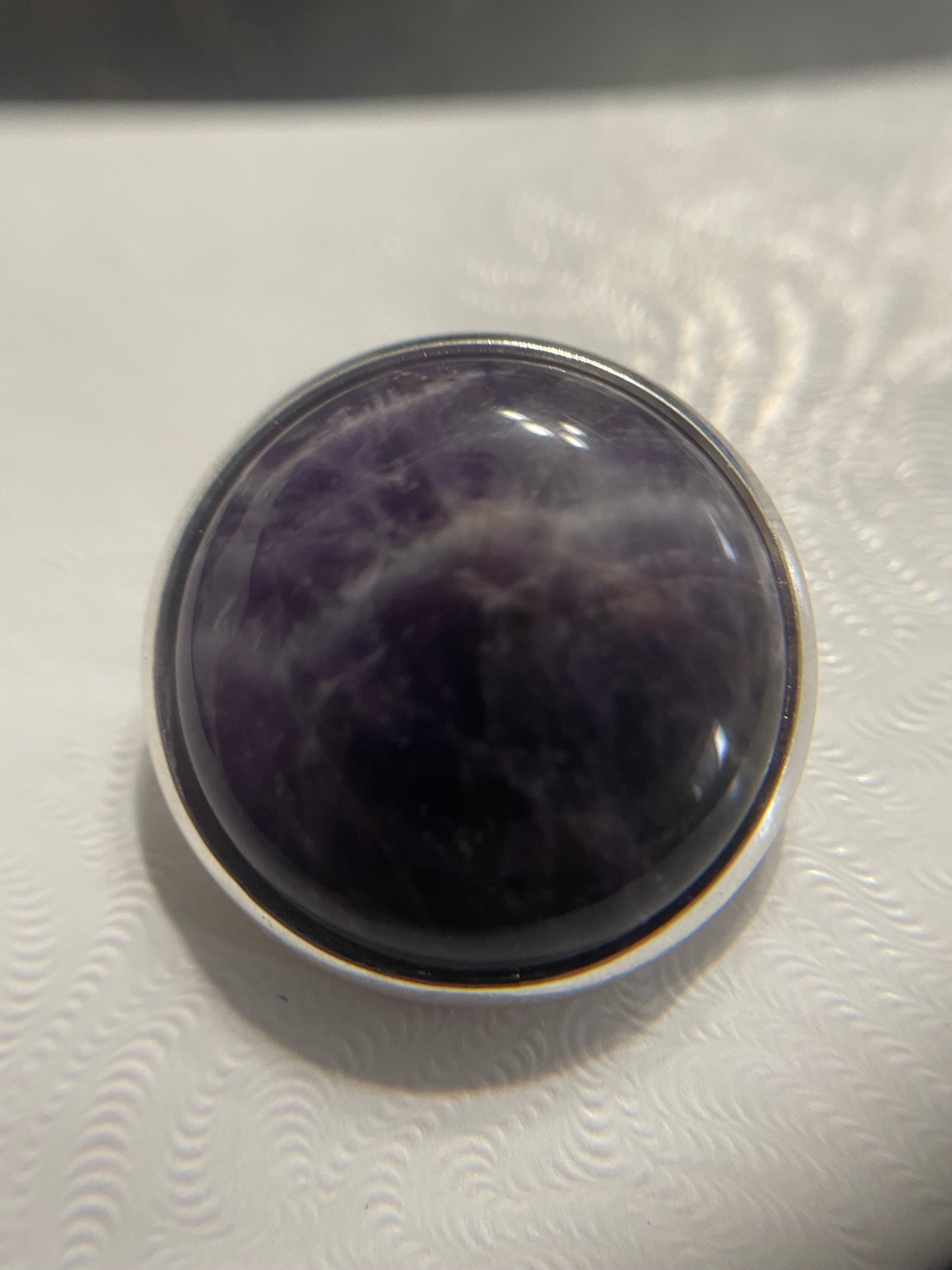 Broches Argentées en Pierres Naturelles – 25 mm