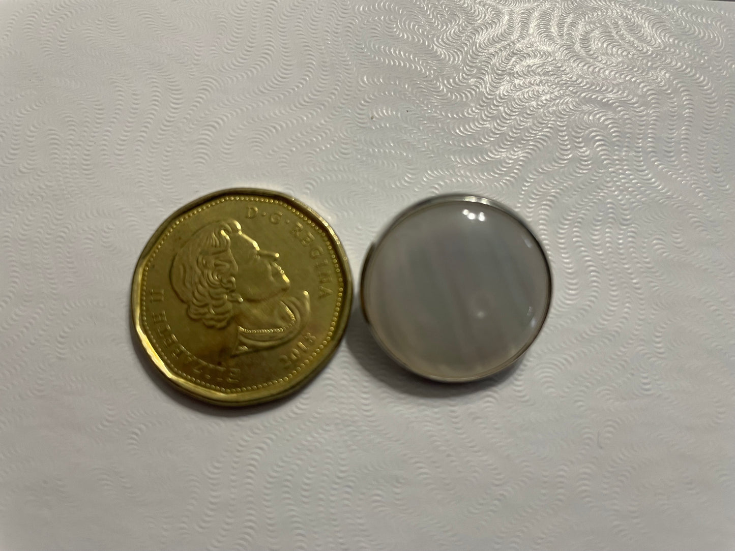 Broche Cabochon en Coquillage – 20 mm