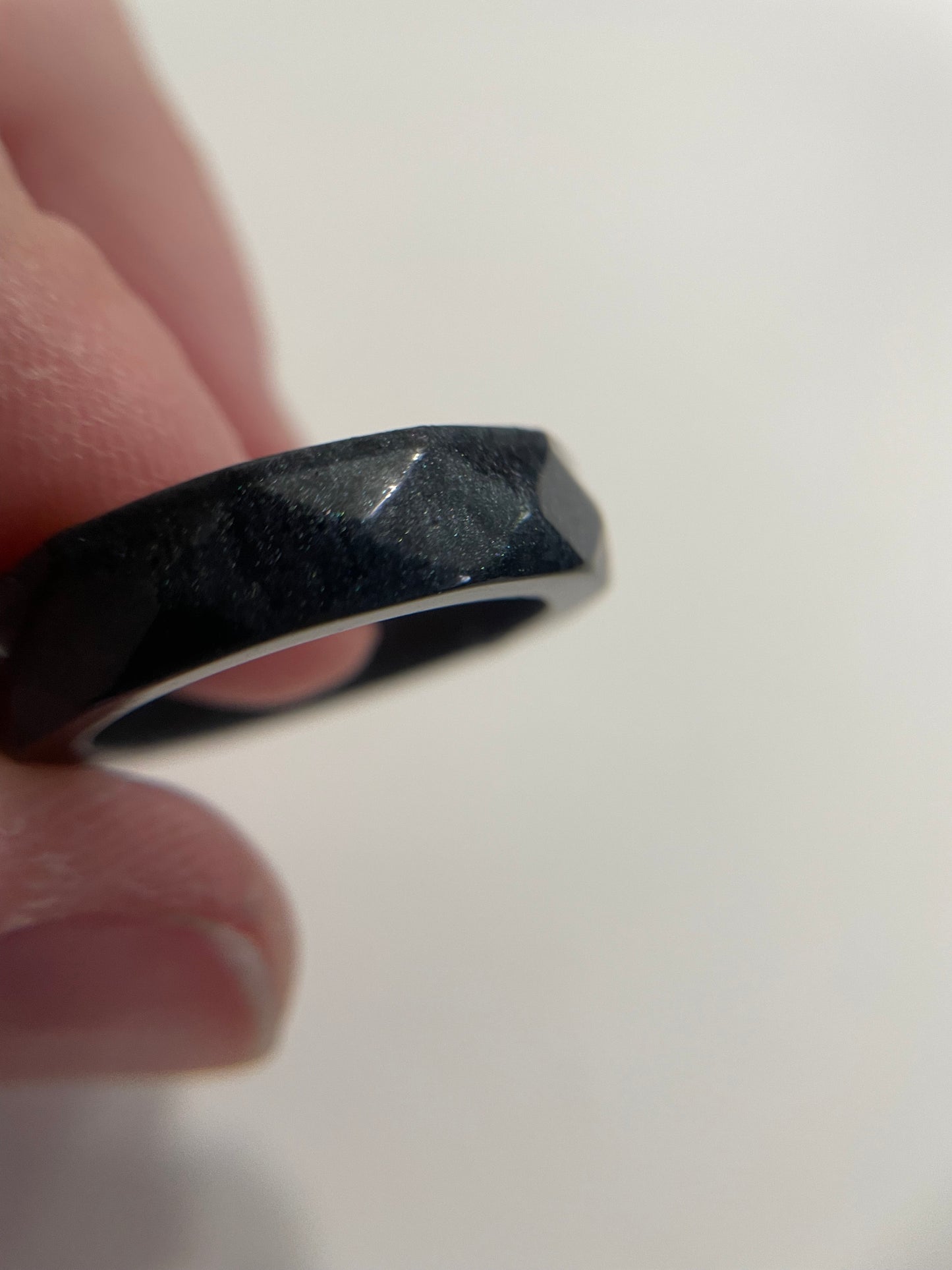 Textured Black Resin Ring- Size 9½ US