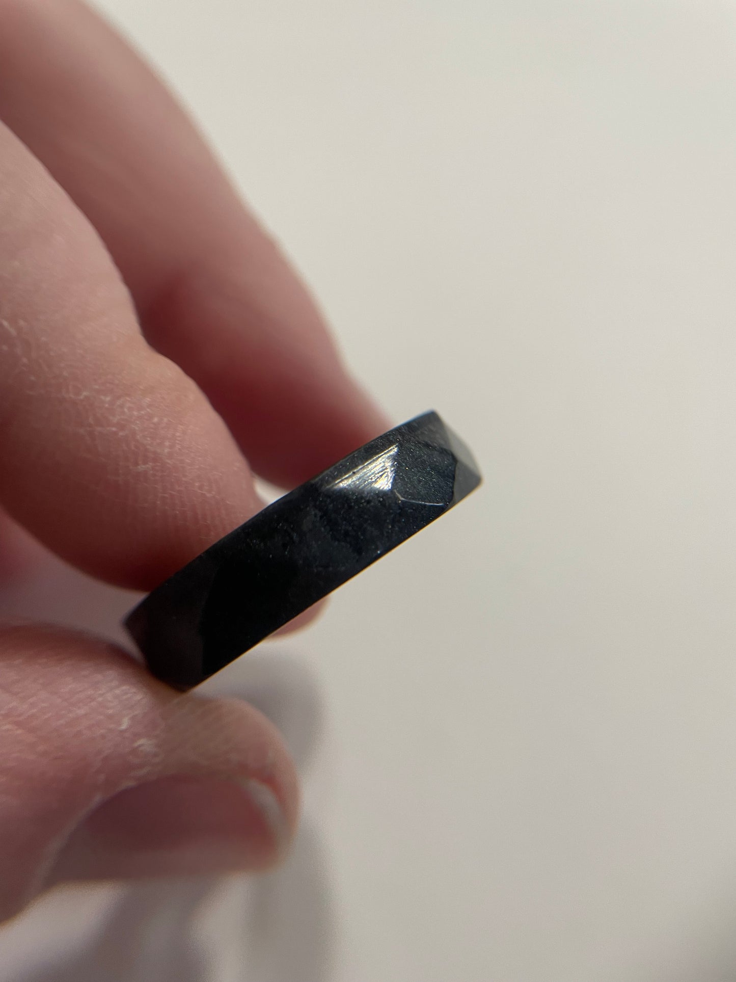 Textured Black Resin Ring- Size 9½ US