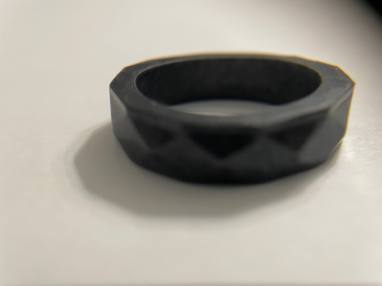 Textured Black Resin Ring- Size 9½ US