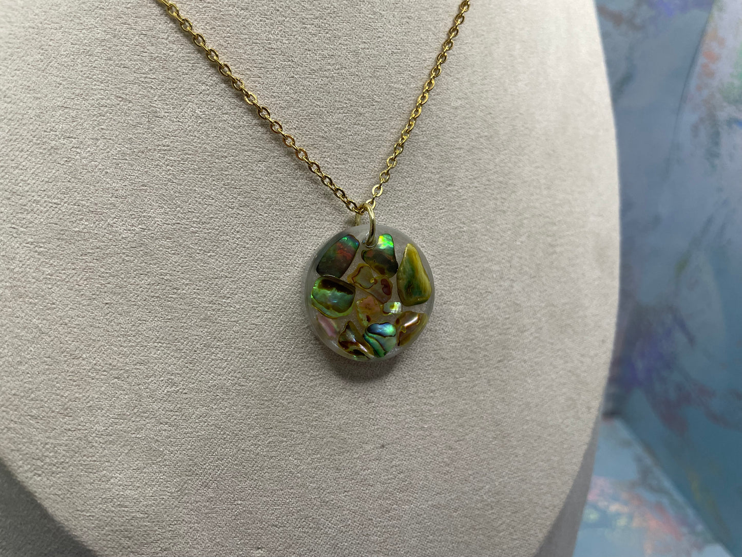 Ensemble Coquillage Vert Ivoire-Sans Nickel