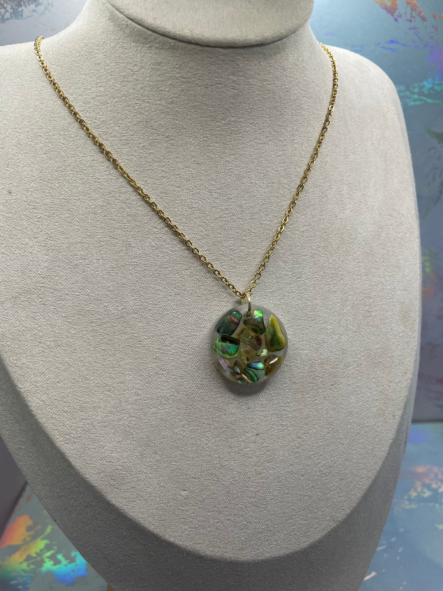 Ensemble Coquillage Vert Ivoire-Sans Nickel