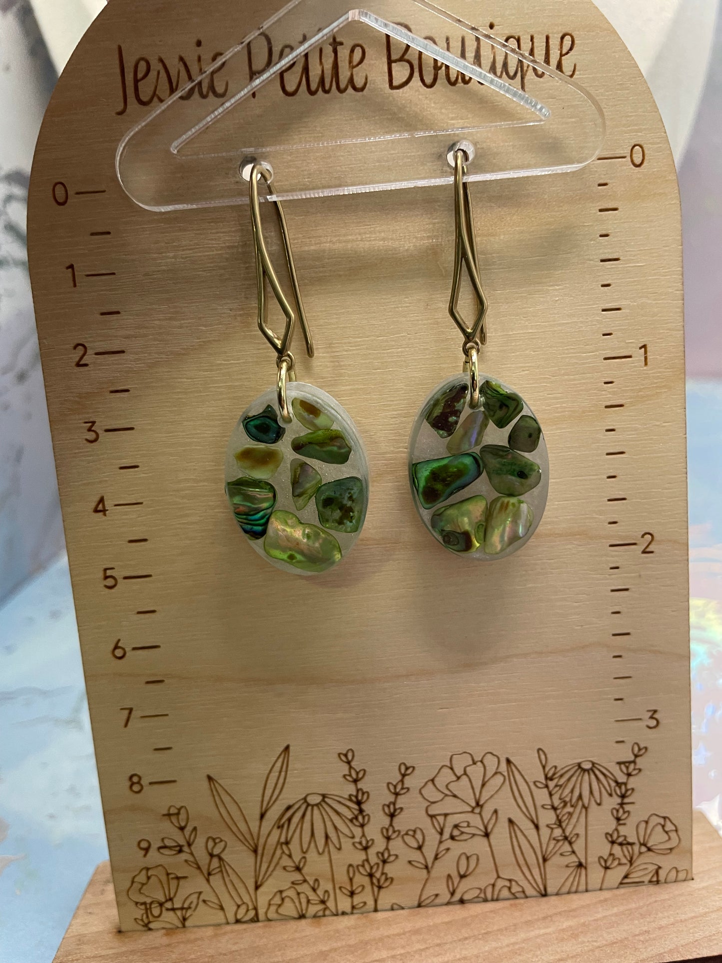 Ensemble Coquillage Vert Ivoire-Sans Nickel