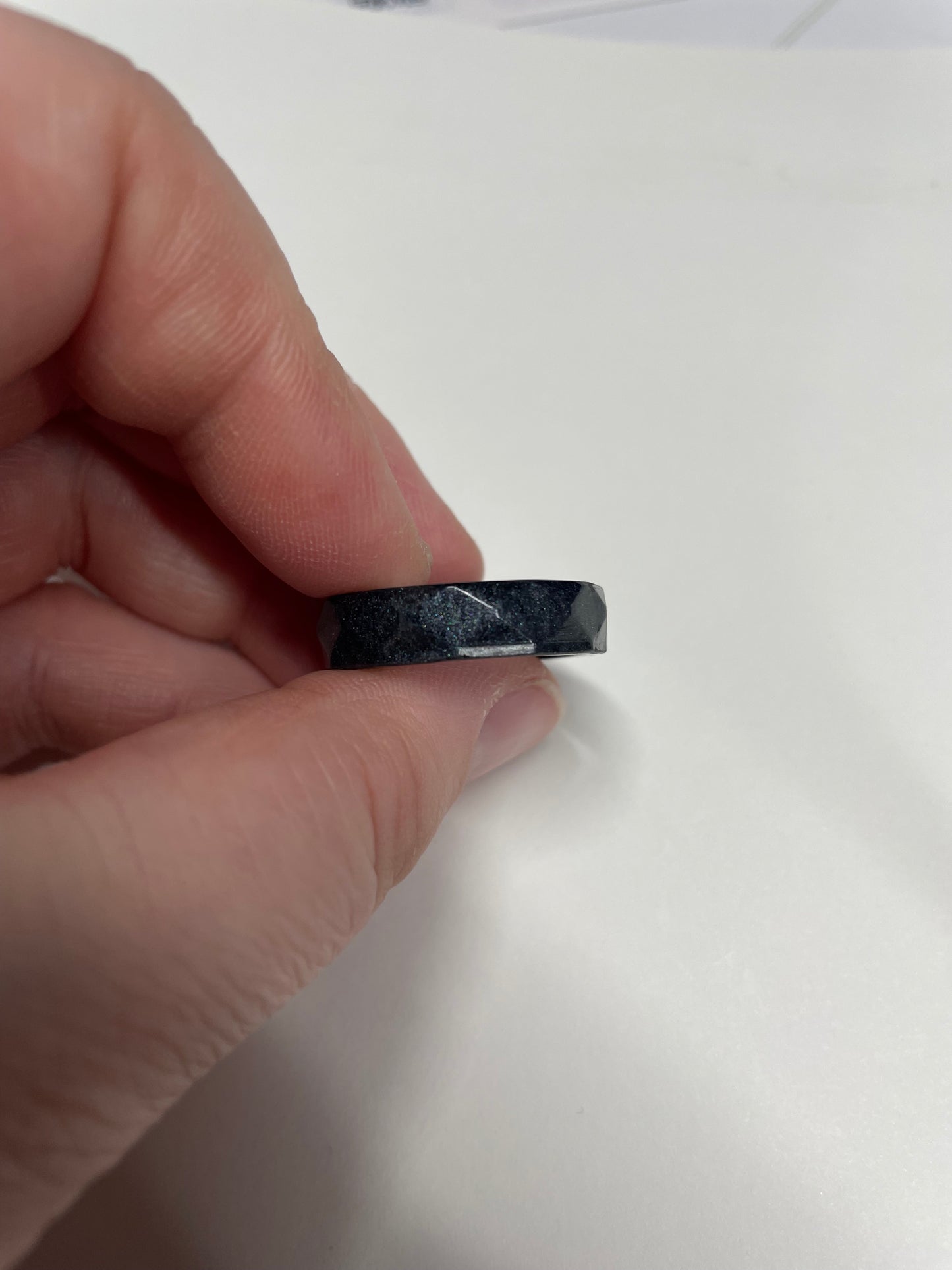 Textured Black Resin Ring- Size 9½ US
