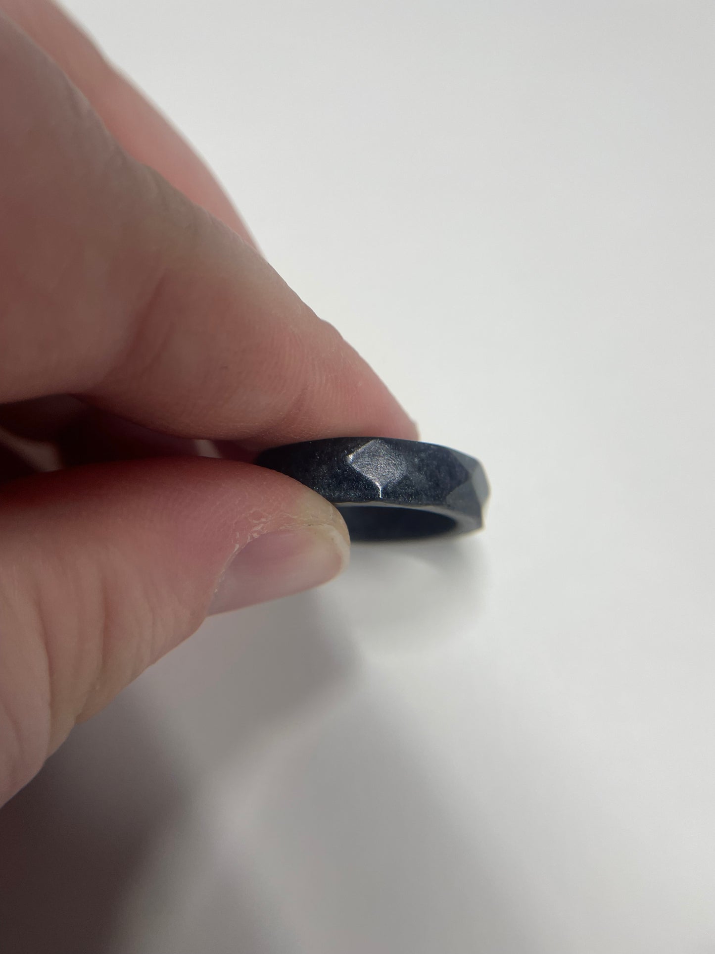 Textured Black Resin Ring- Size 9½ US