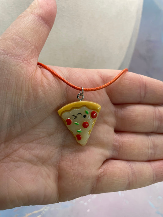 Collier Pointe de pizza-corde orange
