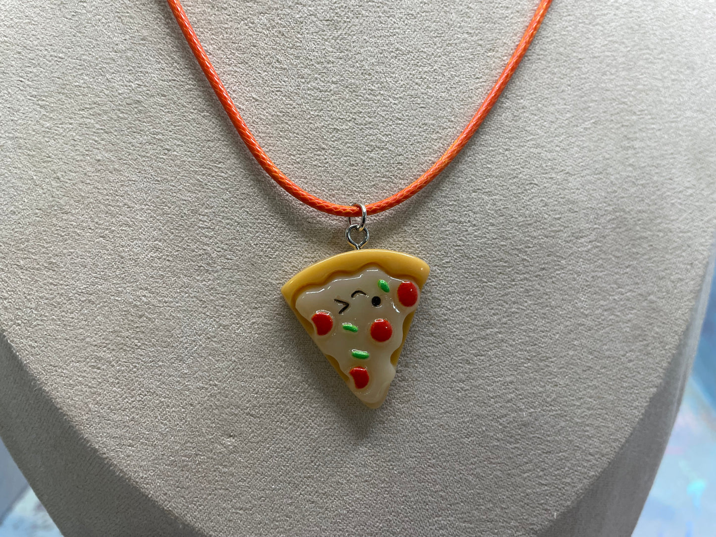 Collier Pointe de pizza-corde orange