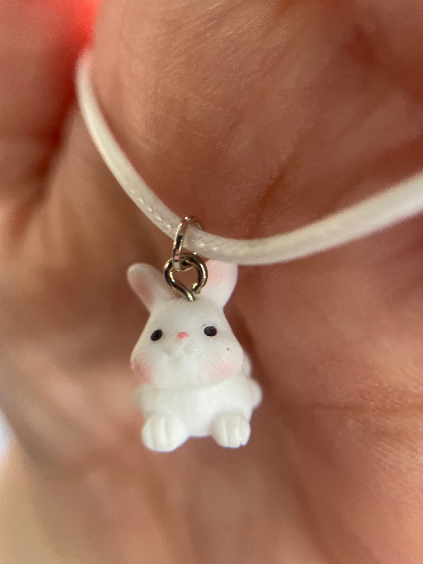 Collier Lapin Blanc-17''Corde Blanche
