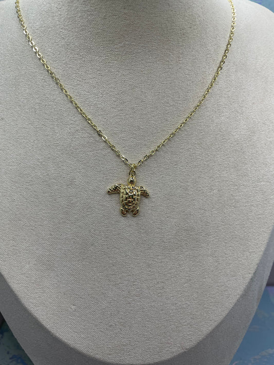 Collier Tortue Doree-20''
