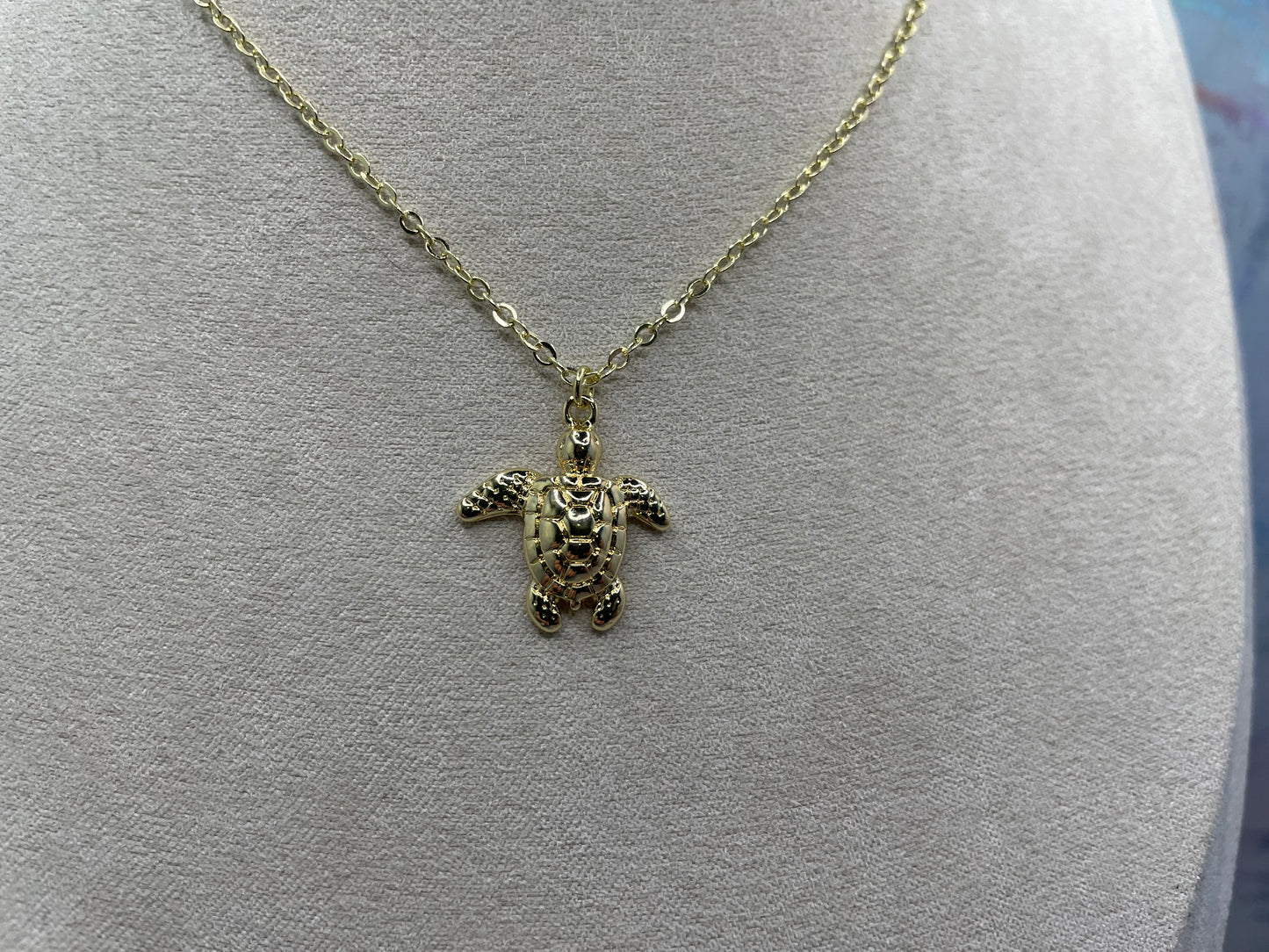 Collier Tortue Doree-20''