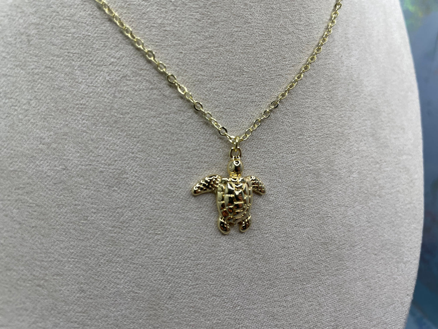 Collier Tortue Doree-20''