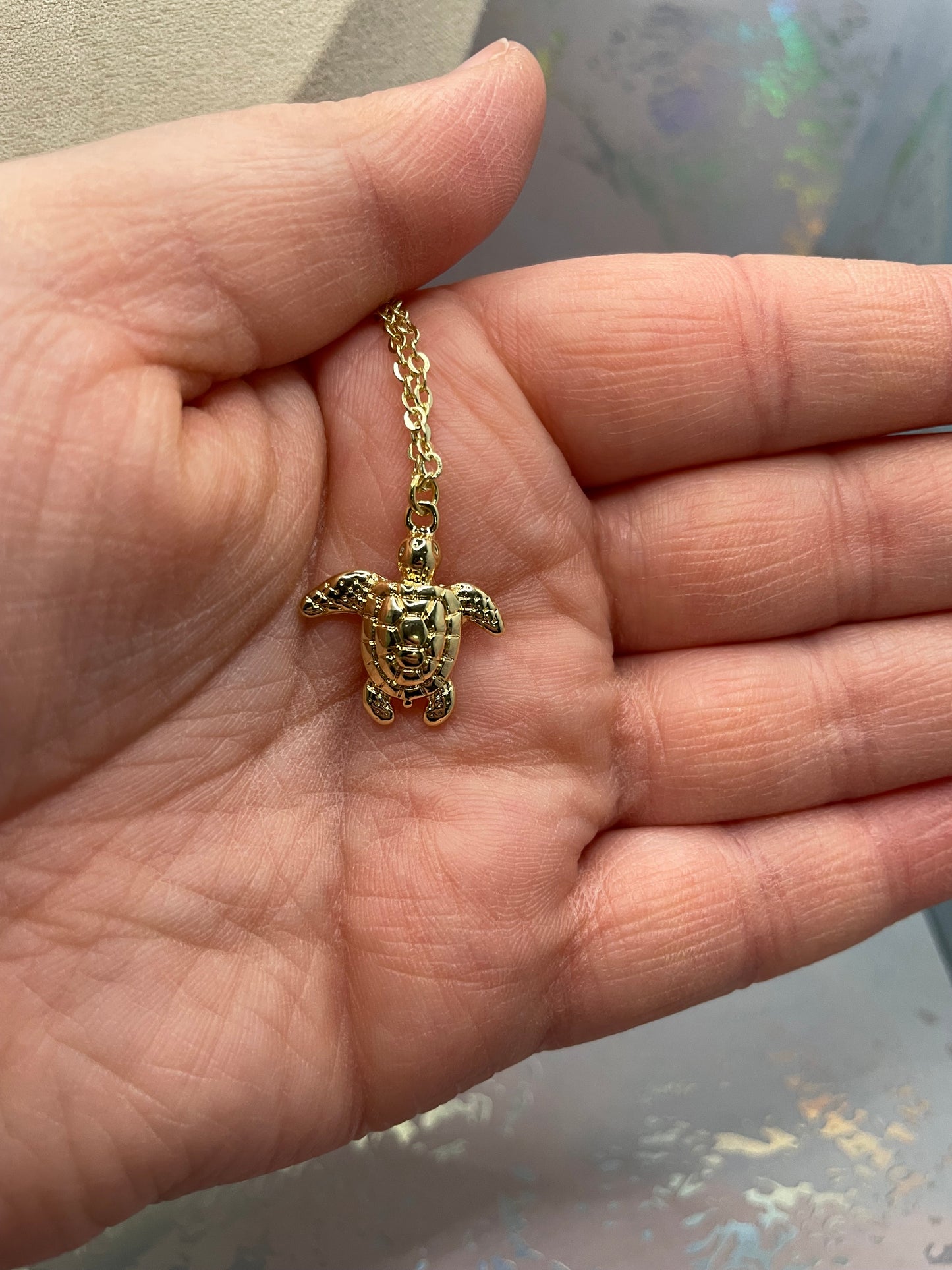 Collier Tortue Doree-20''