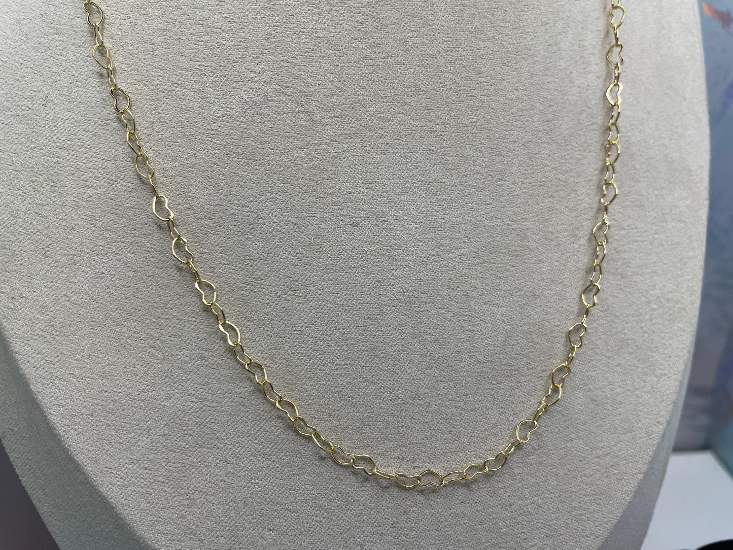 Gold Heart Chain Set-Nickel Free