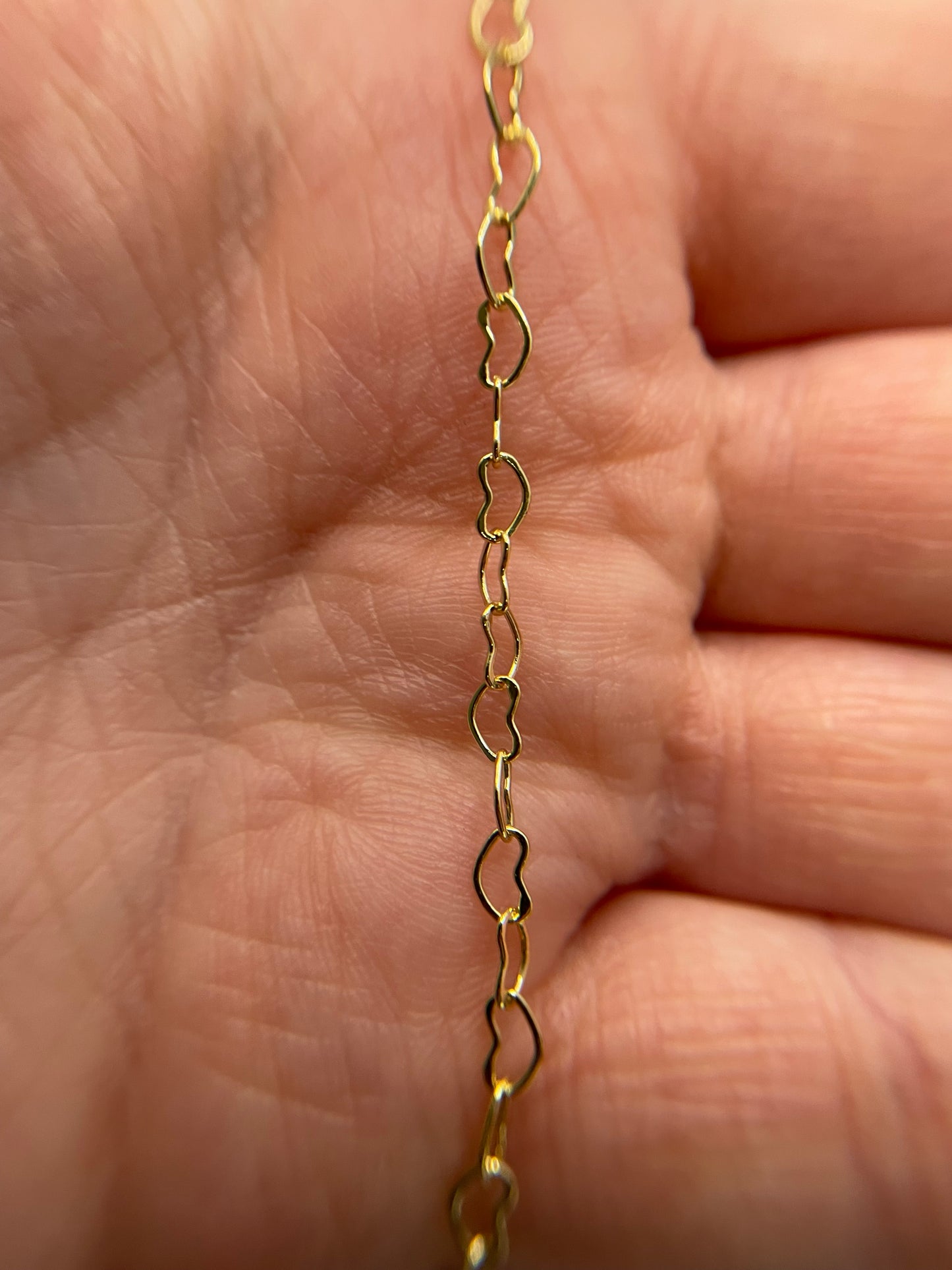 Gold Heart Chain Set-Nickel Free