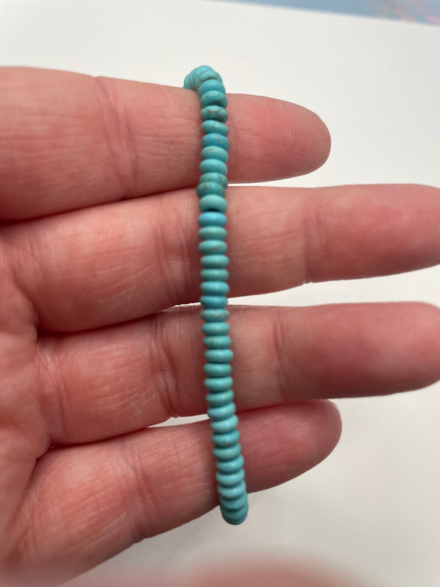 Bracelet billes turquoises