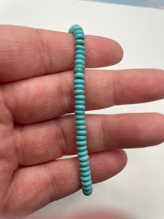 Bracelet billes turquoises