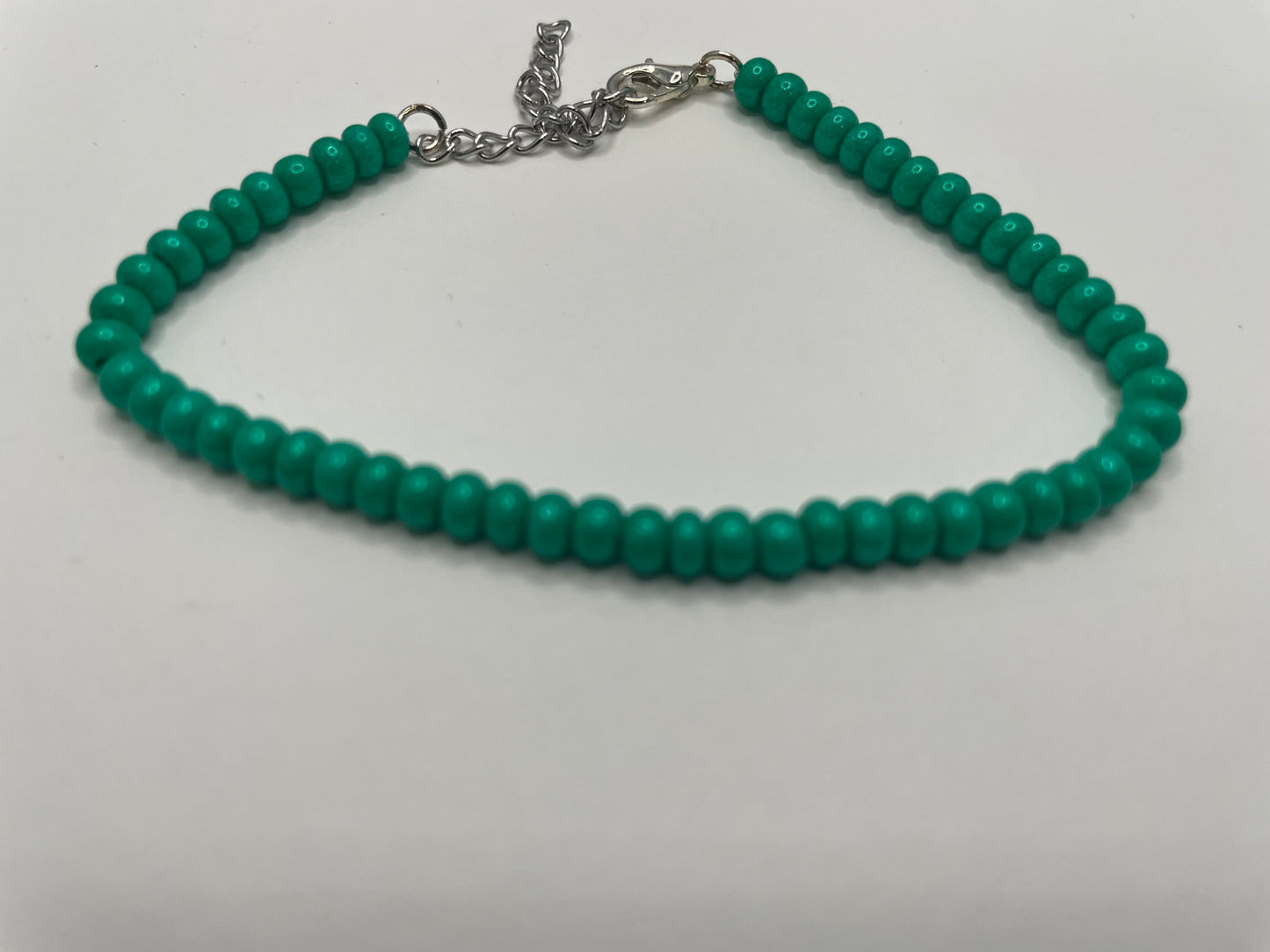 Bracelet perles de rocaille tchèques vertes