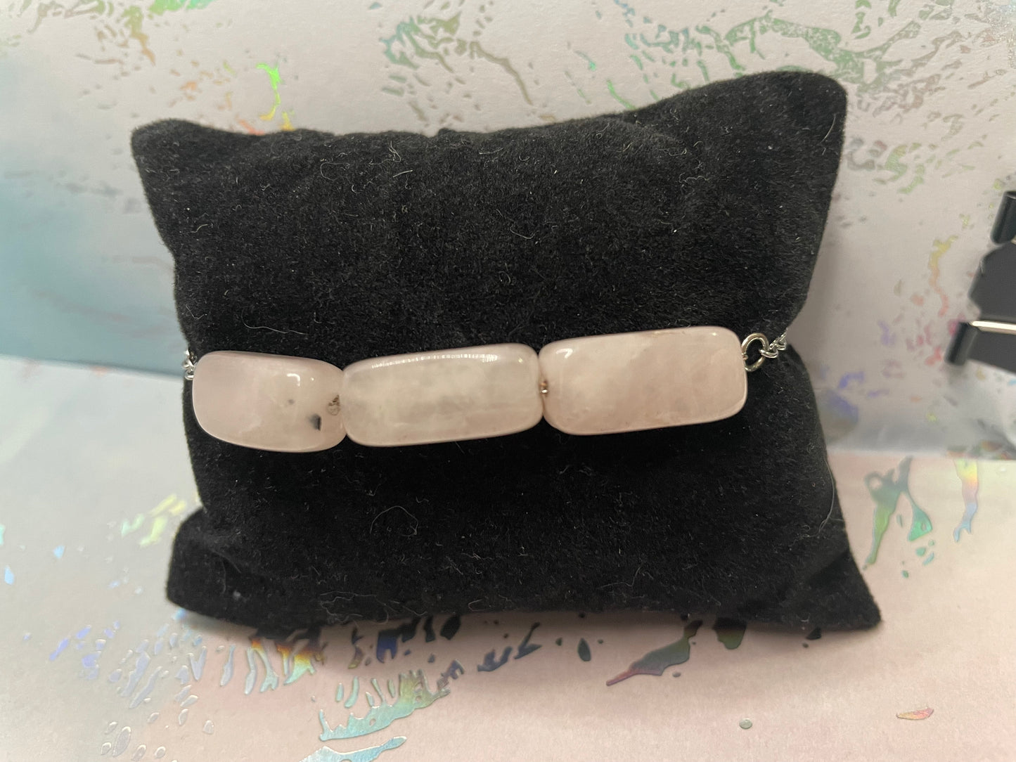 Ensemble Collier et Bracelet en Quartz Rose