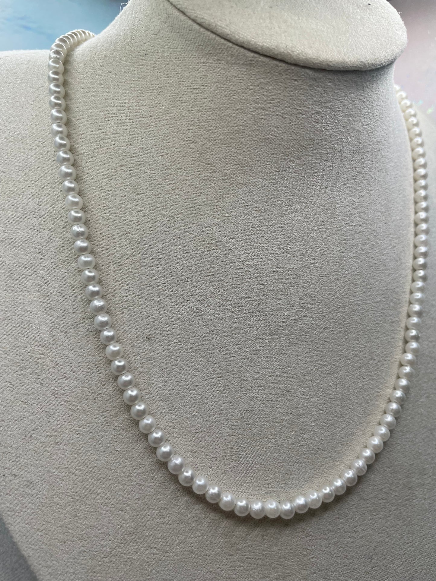 Pearl Necklace - Nickel Free+Stainless Steel