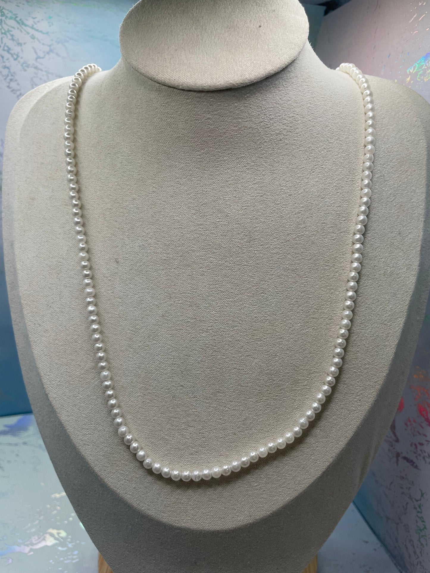 Pearl Necklace - Nickel Free+Stainless Steel
