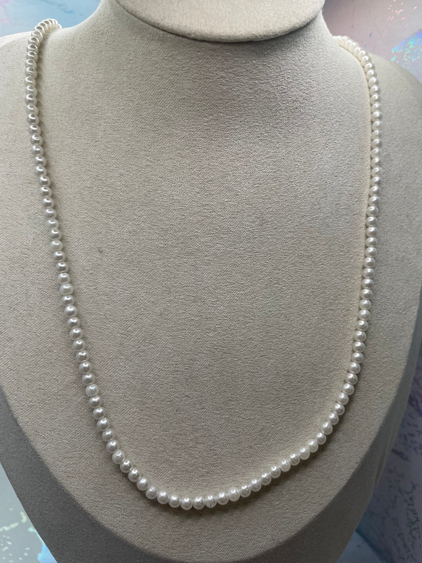 Pearl Necklace - Nickel Free+Stainless Steel