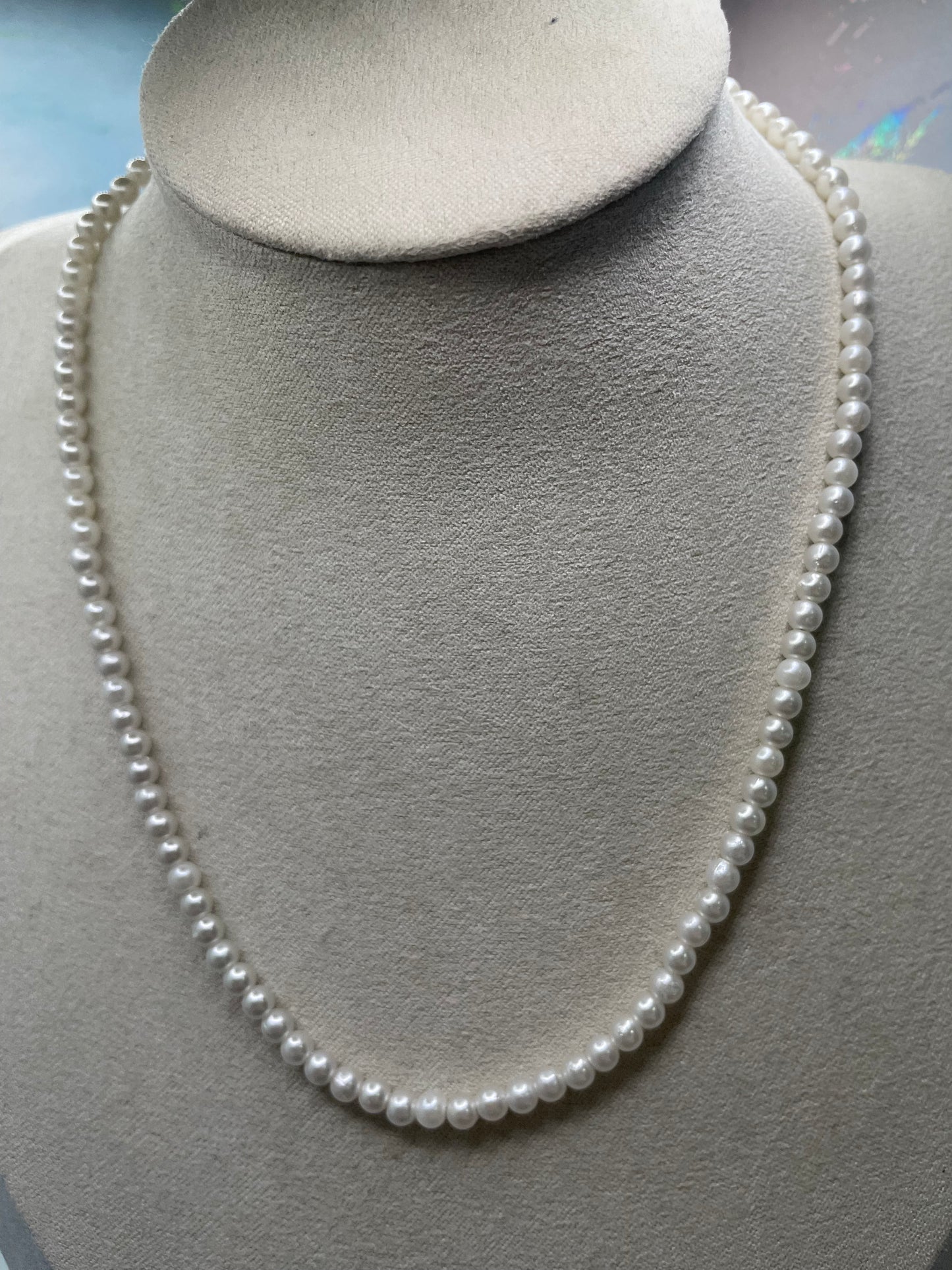 Pearl Necklace - Nickel Free+Stainless Steel