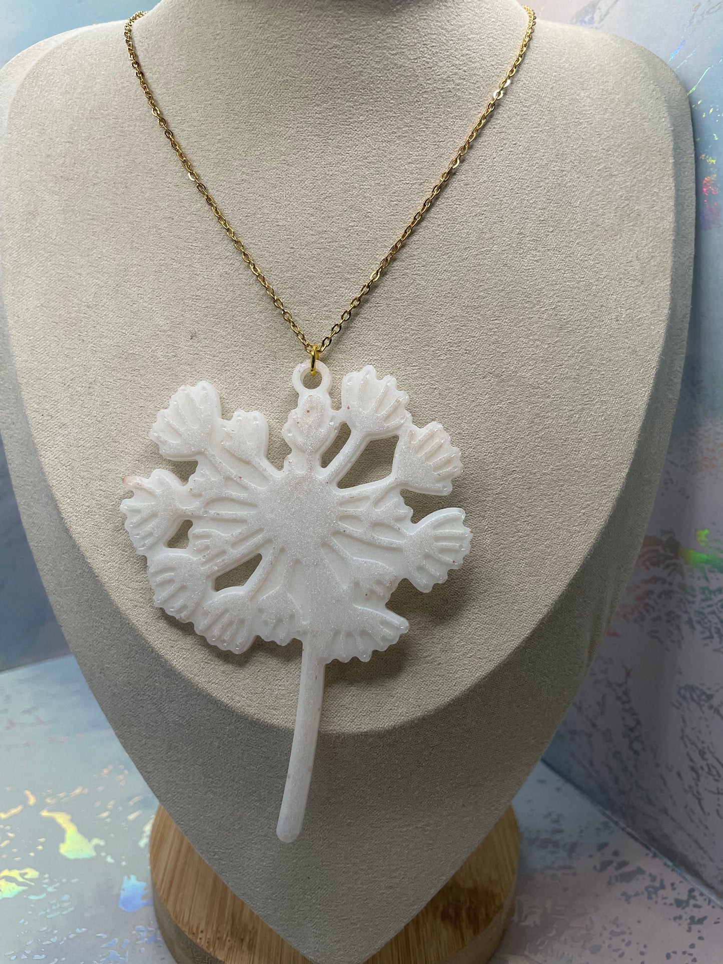 Oversized Dandelion Necklace-Stainless Steel+Nickel Free