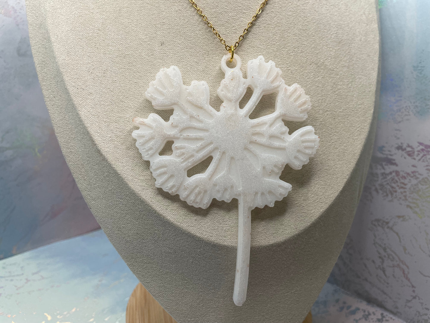 Oversized Dandelion Necklace-Stainless Steel+Nickel Free
