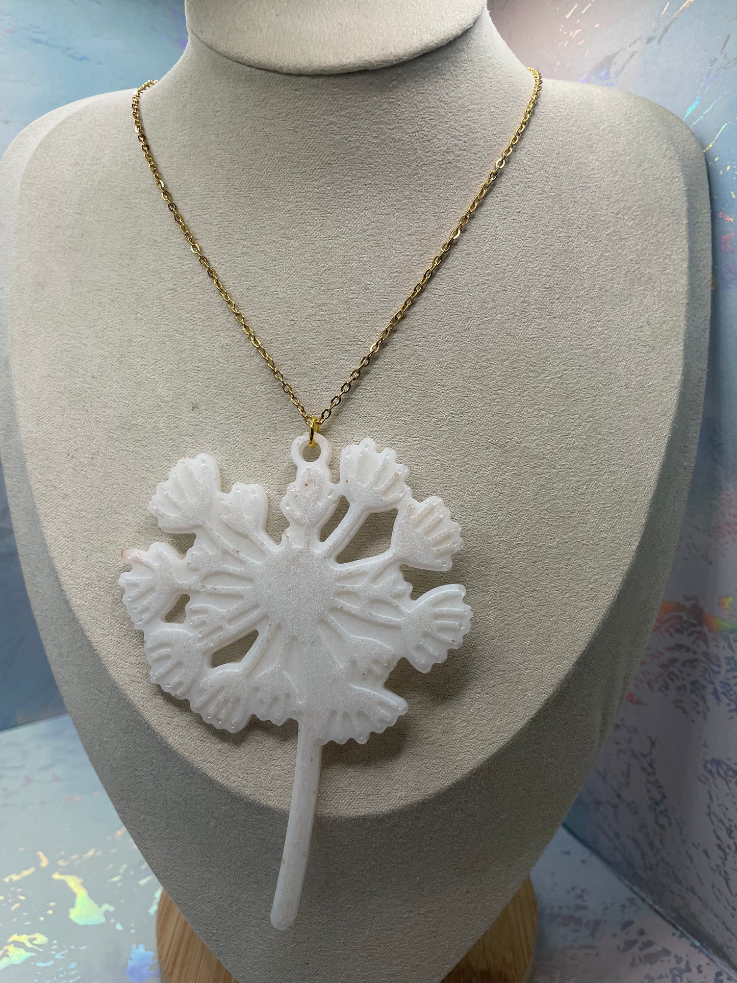 Oversized Dandelion Necklace-Stainless Steel+Nickel Free