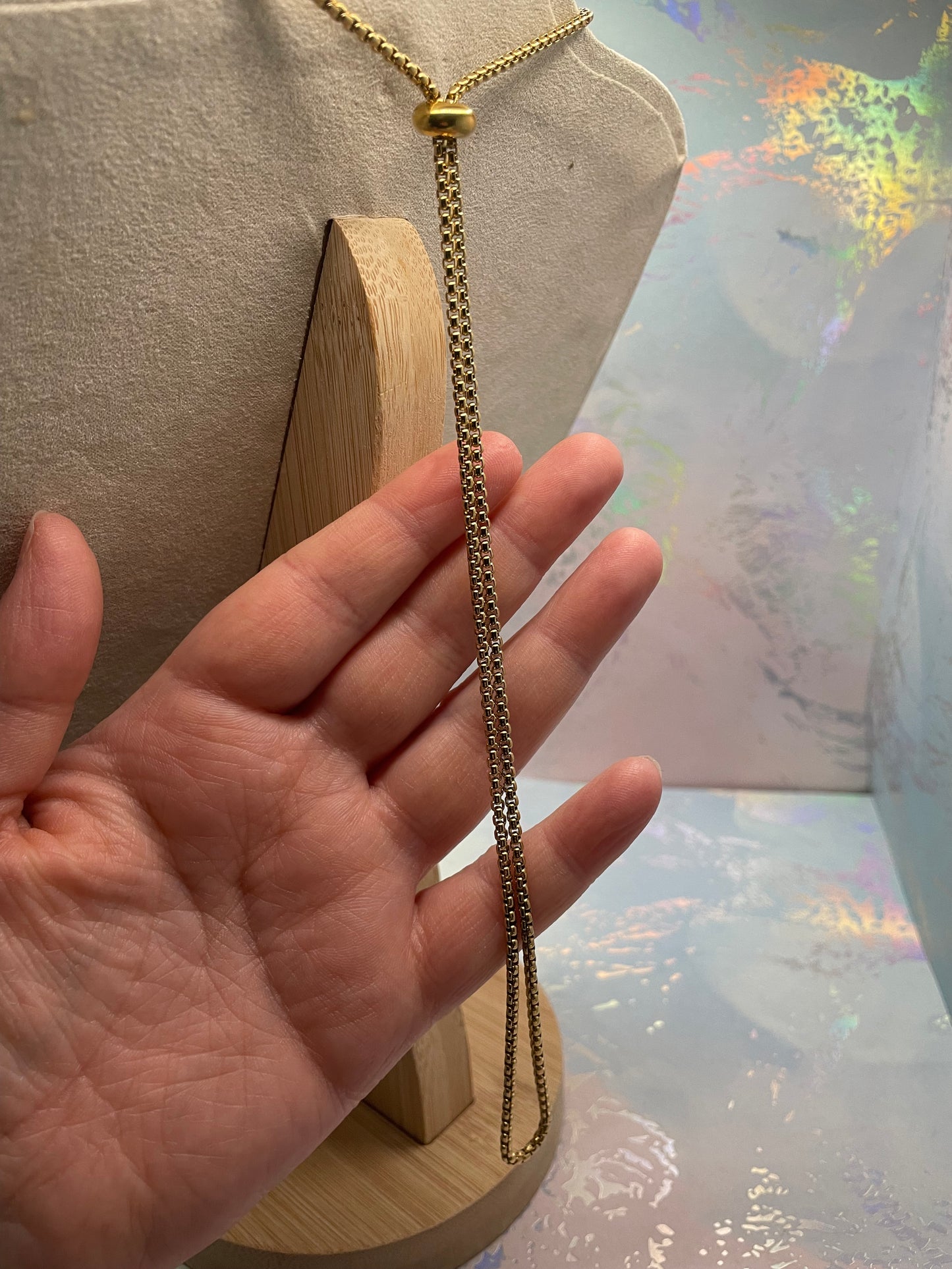 Collier AJUSTABLE style U papillon