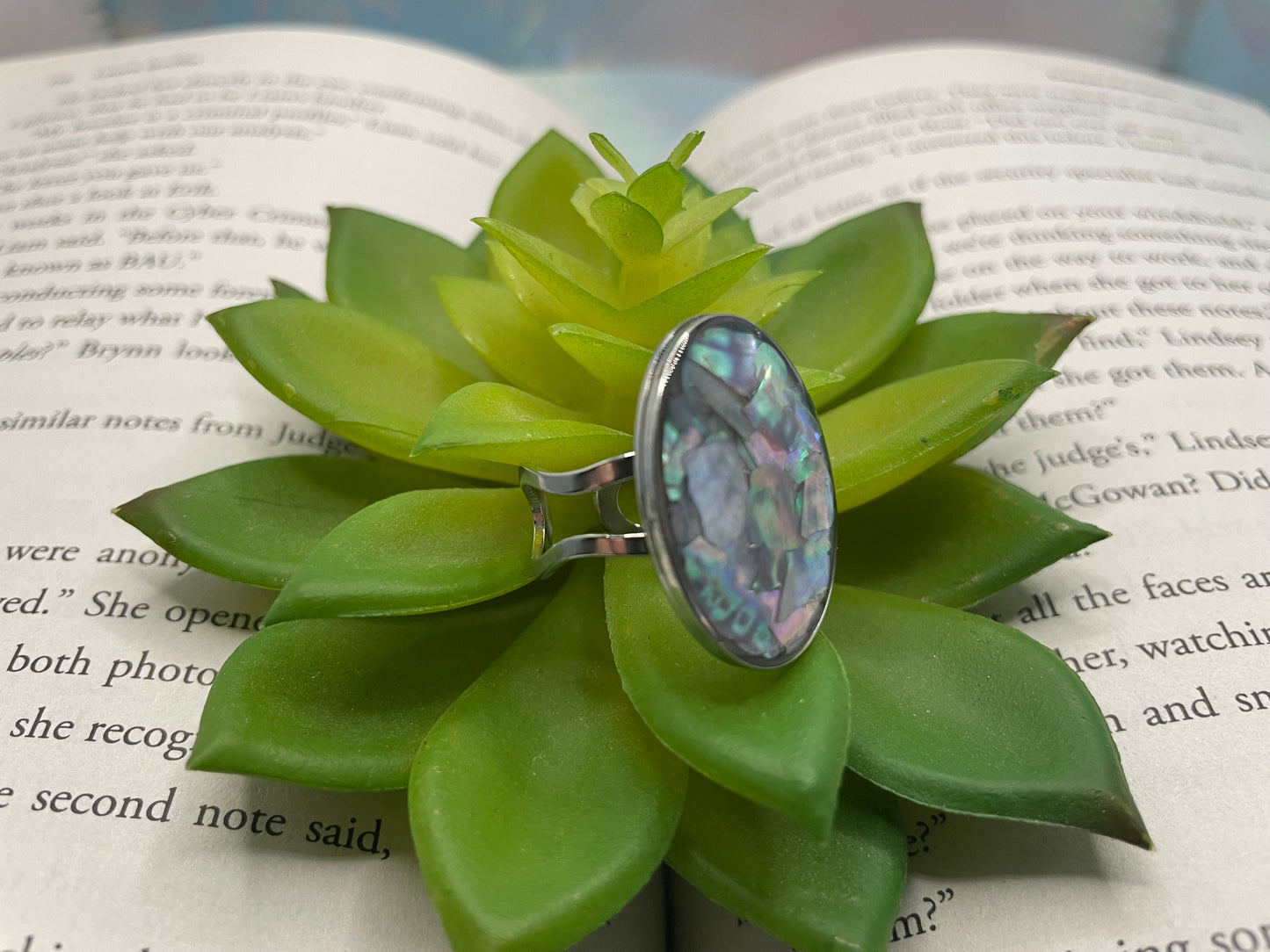 Grosse Bague Coquillage -Acier Inoxydable (Ajustable)